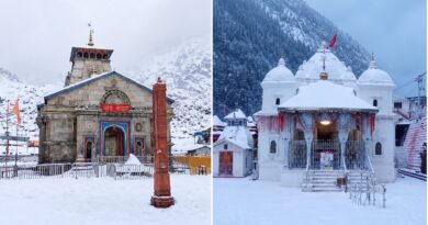 उत्तराखंड में बदला मौसम का मिजाज, केदारनाथ और गंगोत्री धाम में हुई बर्फबारी